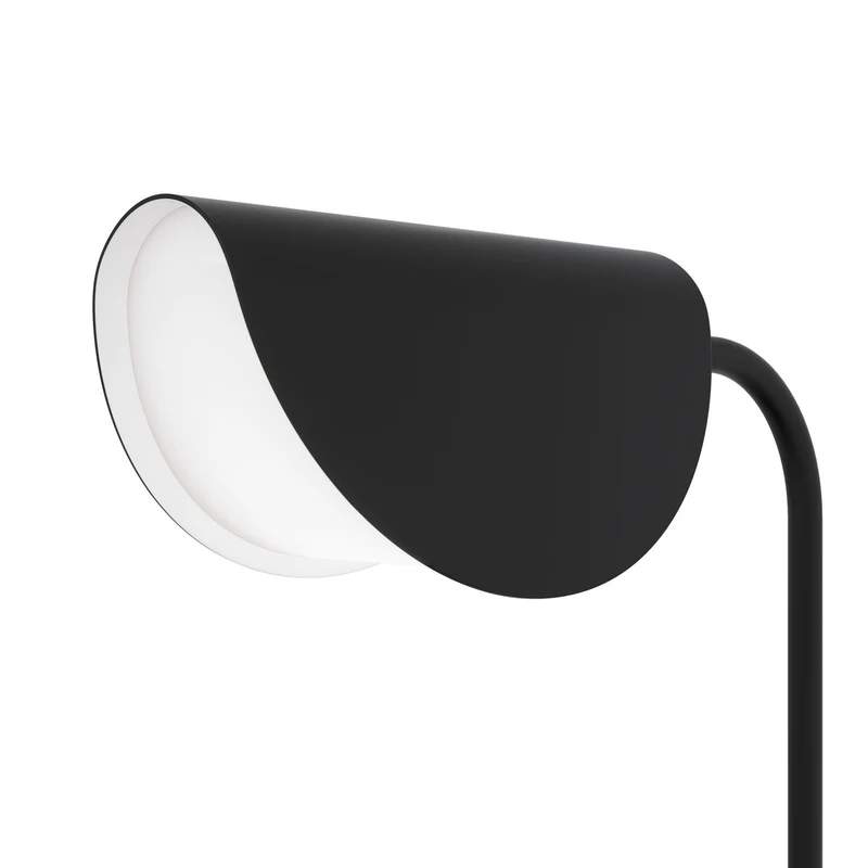Mollis - Lampe à poser de bureau à réflecteur feuille en acier, style contemporain