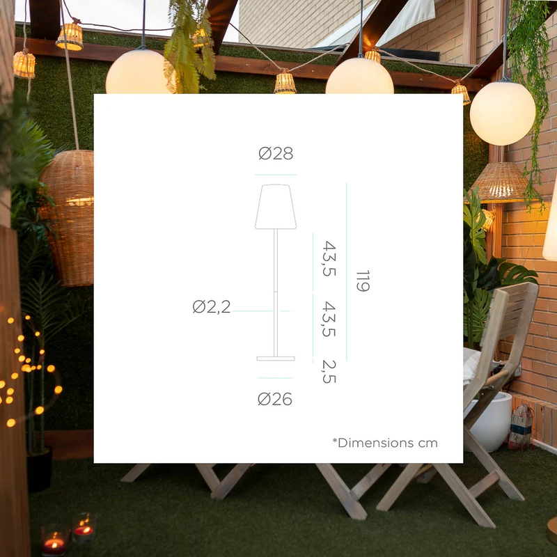 Lampada da terra da esterno Lola Slim 120