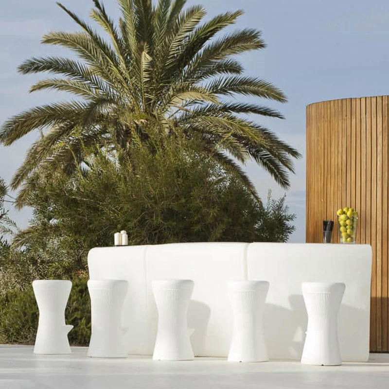 BANCONE BAR CURVA IBIZA 120 CON LUCE