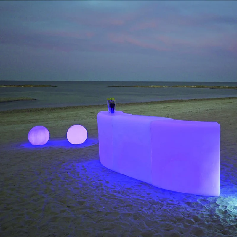 BANCONE BAR CURVA IBIZA 120 CON LUCE