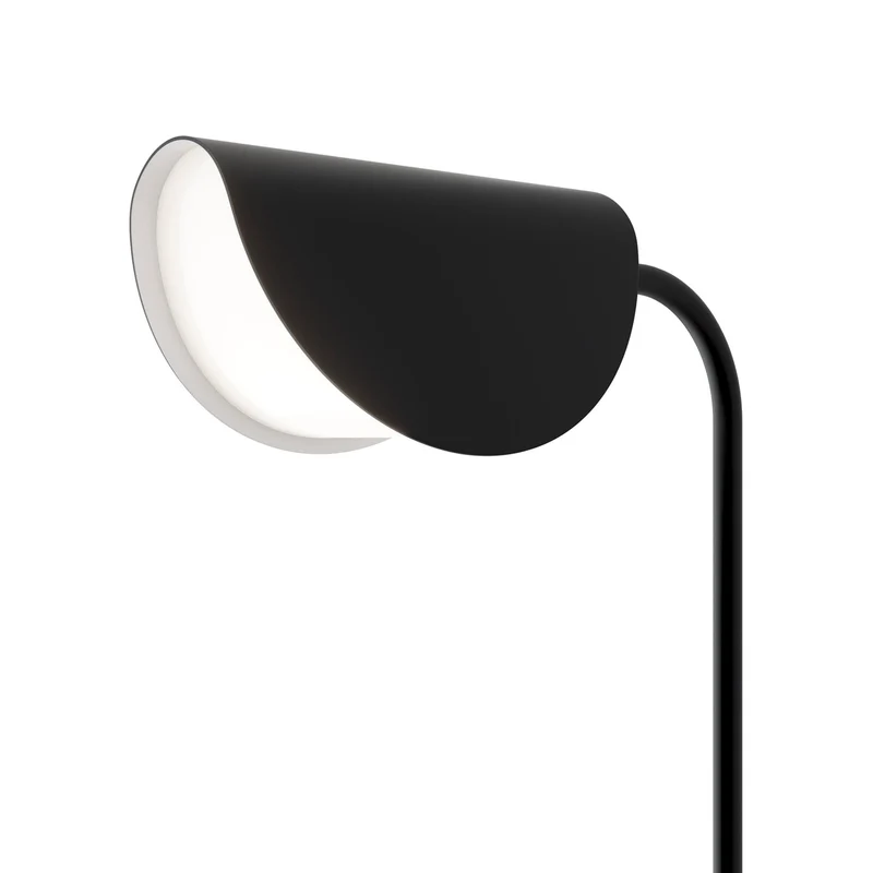 Mollis - Lampadaire à réflecteur feuille en acier, style contemporain