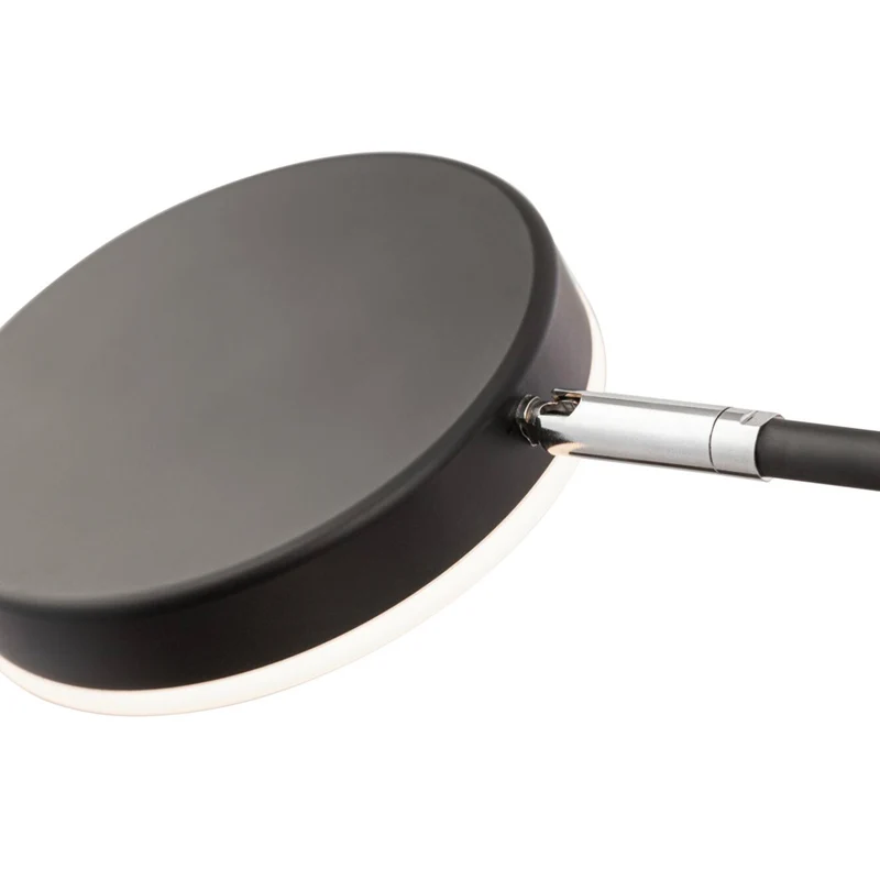 Fad - Lampe à poser de bureau orientable en verre et acier, style contemporain