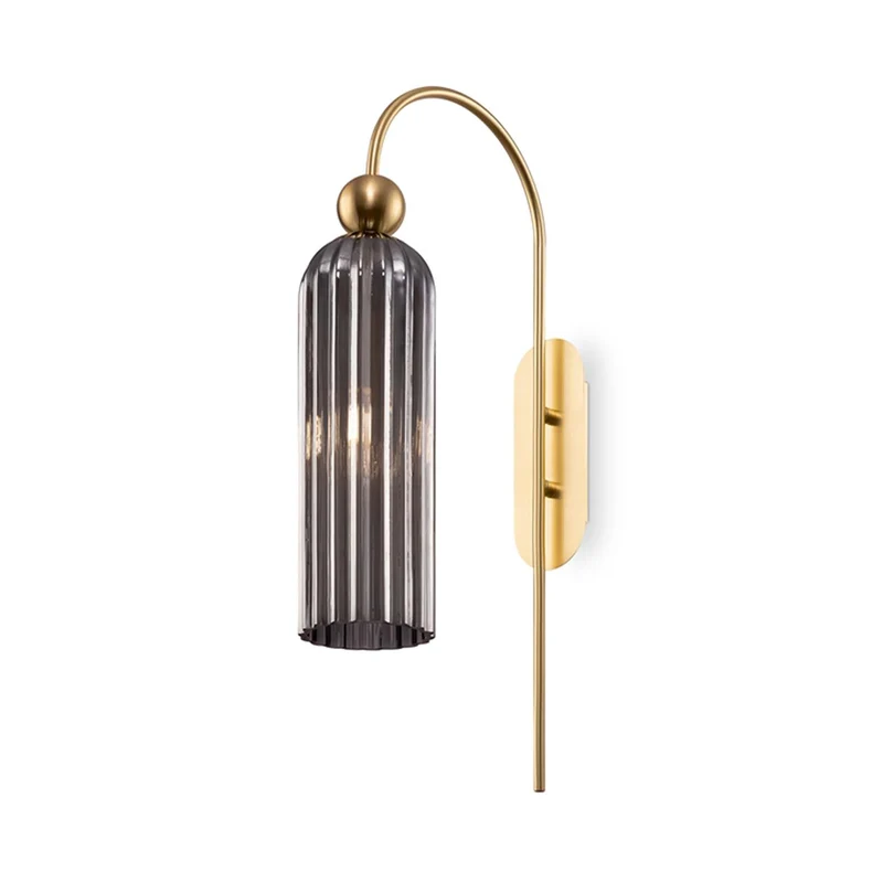 ANTIC - Applique murale chic en verre et laiton