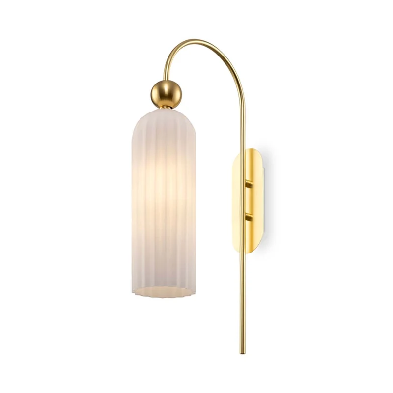 ANTIC - Applique murale chic en verre et laiton