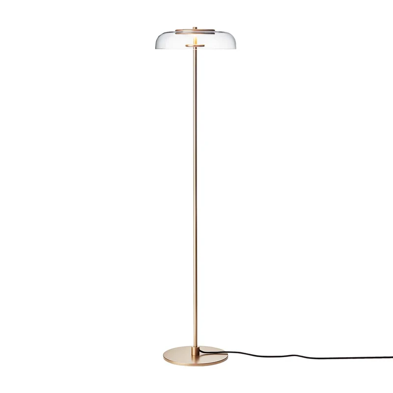 BLOSSI - Lampadaire LED en verre soufflé et acier, style Art déco