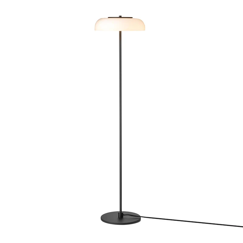 BLOSSI - Lampadaire LED en verre soufflé et acier, style Art déco
