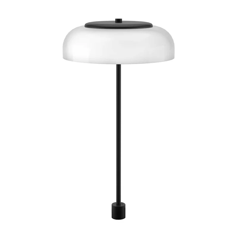 BLOSSI Inset - Lampe à poser en verre soufflé et acier, style Art déco