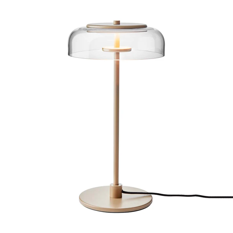 BLOSSI - Lampe à poser en verre soufflé et acier, style Art déco