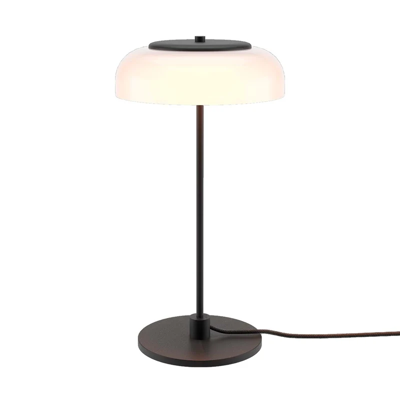 BLOSSI - Lampe à poser en verre soufflé et acier, style Art déco