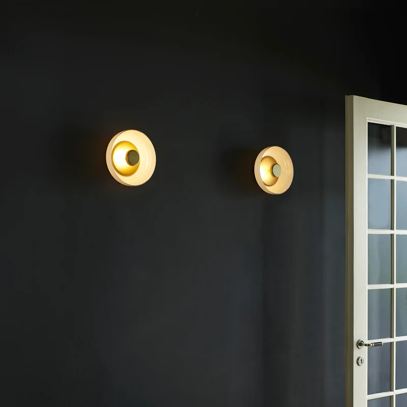 BLOSSI - Applique murale LED en verre soufflé et acier, style Art déco