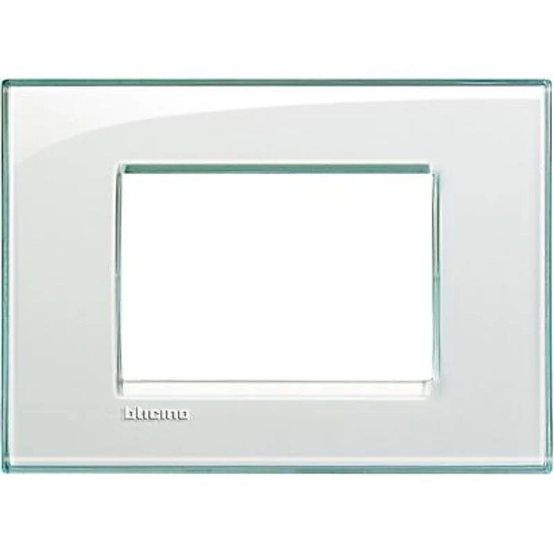 BTICINO LNA4803KA - BTICINO LNA4803KA - Placca Quadra 3 moduli - Acquamarina - LivingLight