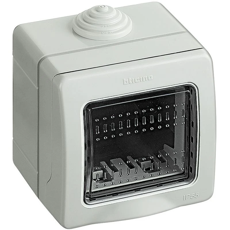 BTICINO 25502 - Custodia Ip55 Composta Da Base E Portello Di Protezione - 2 Moduli - Matix