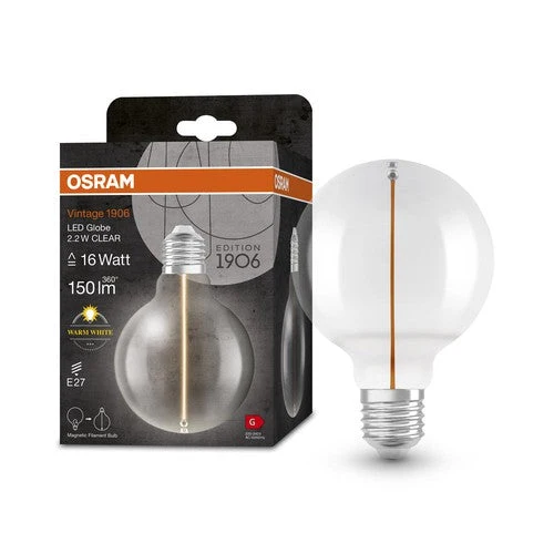 OSRAM Vintage 1906® Classica Globe95 Lampada, 2,2W, 150lm, Bianco caldo, E27