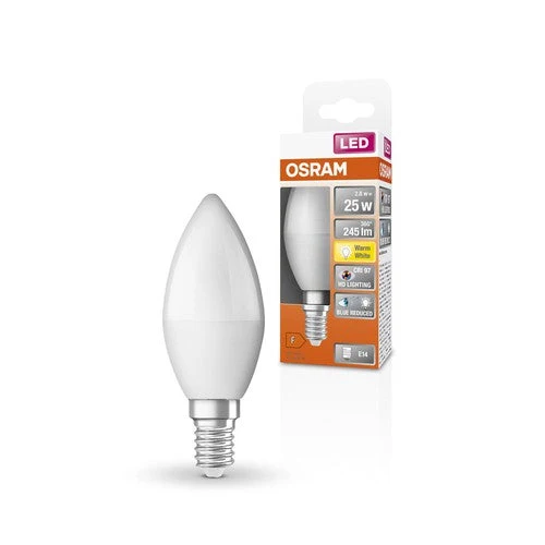 OSRAM SUPERSTAR+ CLASSIC B 25 FR Lampadina LED, 2,8W, 245lm, Bianco caldo, E14