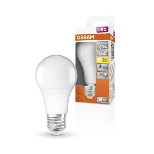OSRAM SUPERSTAR+ CLASSIC A 60 FR Lampada LED, 9,4W, 806lm, E27, Bianco caldo