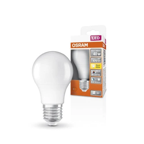 OSRAM SUPERSTAR+ CLASSIC A 40 FR Lampada LED, 4,9W, 470lm, E27, Bianco caldo