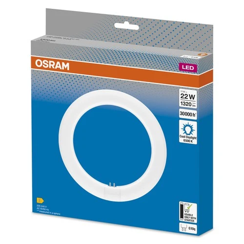 OSRAM TUBO LED T9C EM 22, 11W, 1320lm, 6500K, Bianco luce diurna