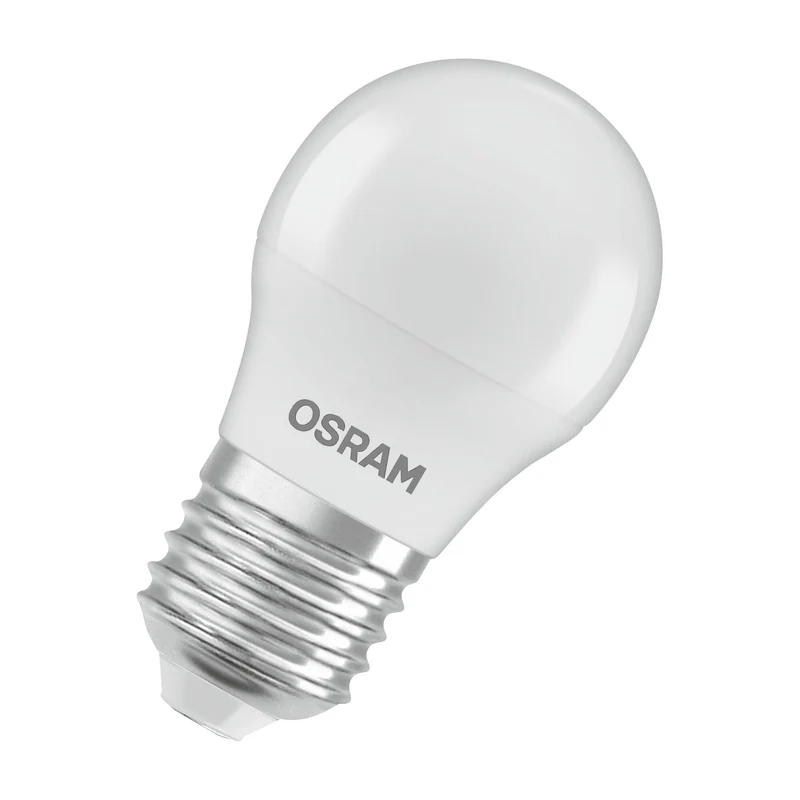 Lampade LED OSRAM, classica forma mini sferica, ricambio da 60 watt, E27, forma P, 2700 Kelvin, bianco caldo, opaco, confezione singola