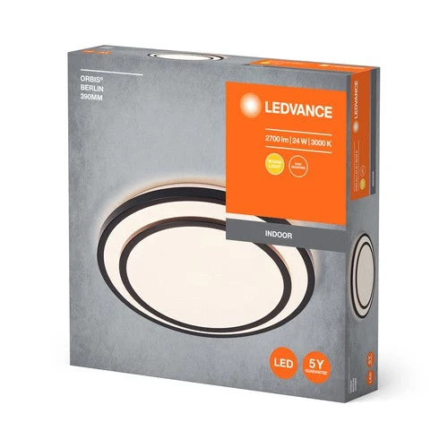 LEDVANCE ORBIS BERLIN Lampada da soffitto, nero, 24W, 2700lm