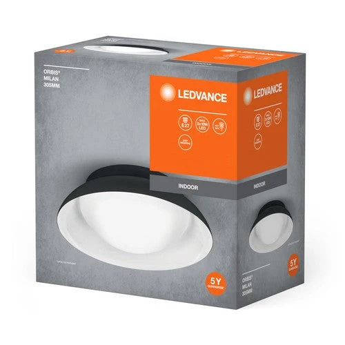 LEDVANCE ORBIS MILAN Lampada da soffitto 305mm, nero, 2xE27