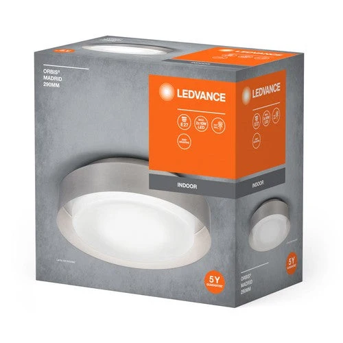 LEDVANCE ORBIS MADRID lampada da soffitto 290mm, nichel, E27