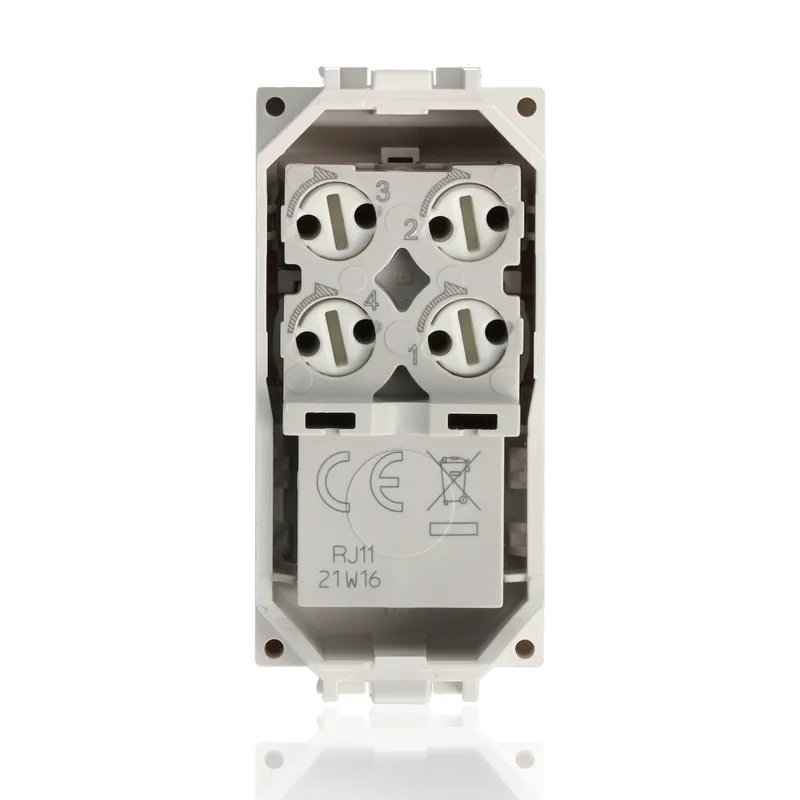 BTICINO N4258/11N - Connettore Rj12 K10 - Bianco - LivingLight