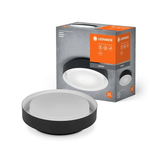 LEDVANCE ORBIS MADRID lampada da soffitto 290mm, nero, E27