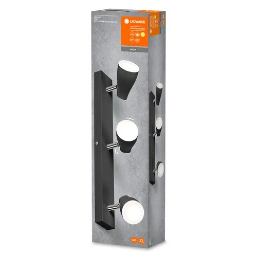 LEDVANCE LED SPOT PEAR Spot da soffitto a montaggio superficiale, nero, 12,9W, 630lm