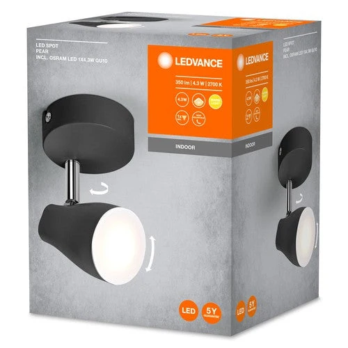 LEDVANCE LED SPOT PEAR Faretto da soffitto, bianco, 4,3W, 840lm