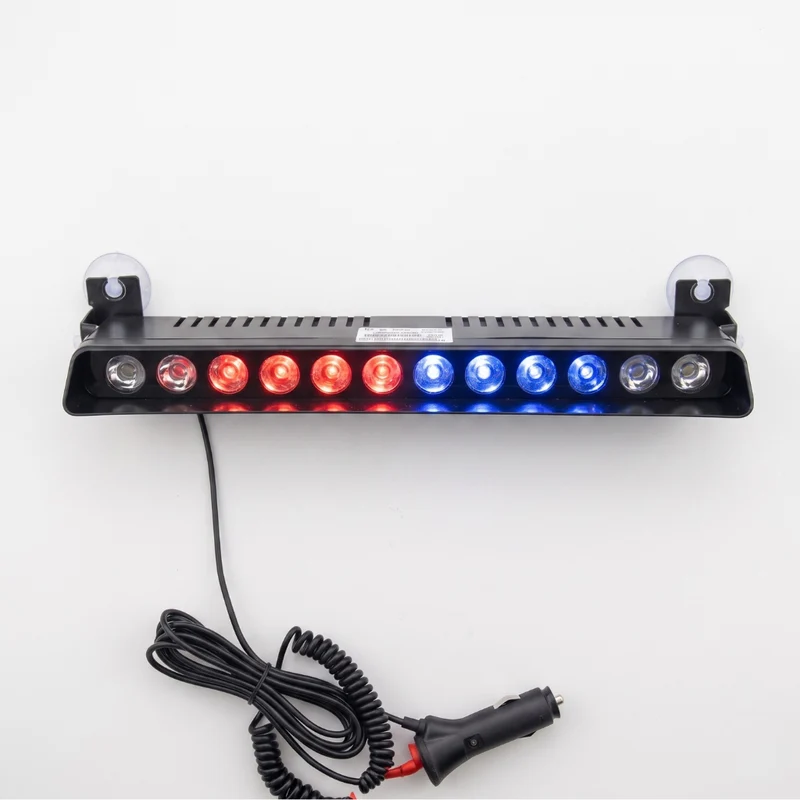 Baliza LED Estroboscópica Profesional 12V Seguridad y Alerta Roja/Azul