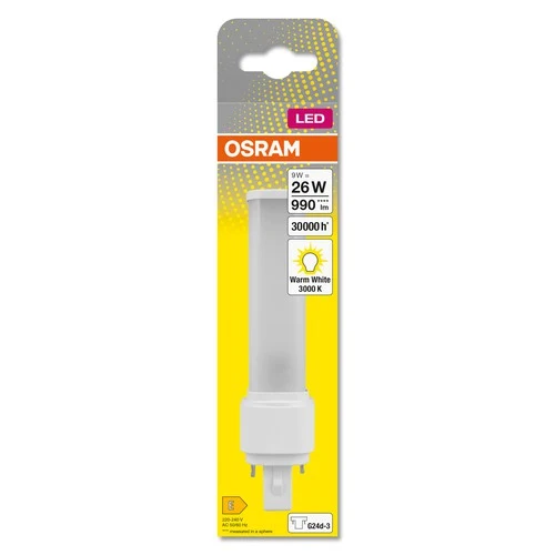 OSRAM DULUX D LED EM & AC MAINS LED-tubo 17,1cm (ex 26W) 10W / 3000K Bianco caldo G24d-3