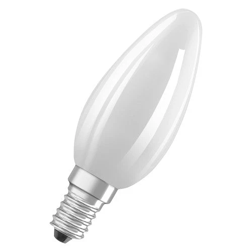 OSRAM LED BASE RETRO Matt CLASSIC B Lampadine LED, forma classica a mini candela 6W E14, confezione da 3, bianco caldo