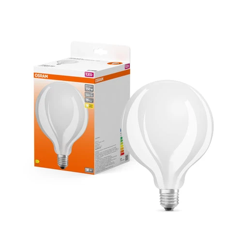 OSRAM LED Retrofit CLASSIC GLOBE125 Lampada opaca (ex 150W) 17W / 2700K Bianco caldo E27