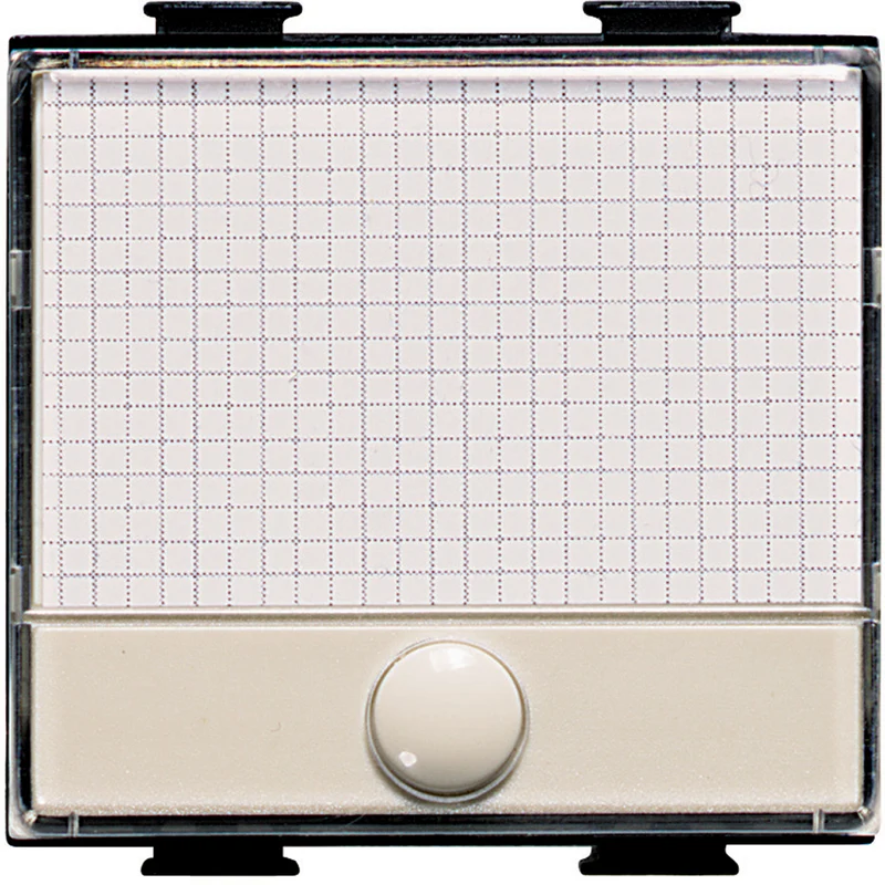 BTICINO A5008 - Pulsante 1P No 250V Ac 10A Con Targa Portanome Illuminabile - Avorio - Matix