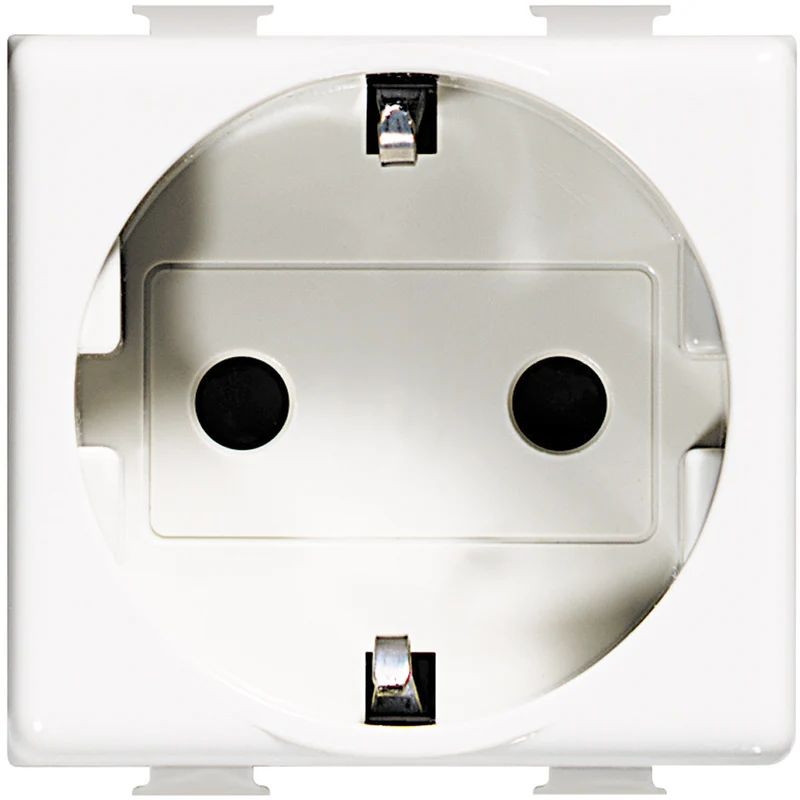 BTICINO AM5440/2 - Presa Standard Tedesco 2P+T 16A 250V Ac Con Alveoli Schermati - Bianco - Matix
