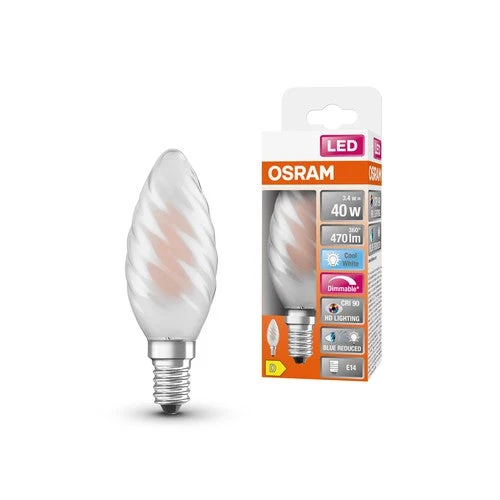 OSRAM Lampada LED Dimmerabile LED SUPERSTAR+ CL BW GL FR 40 dim 3,4W/940 E14 CRI90 BOX, Bianco freddo