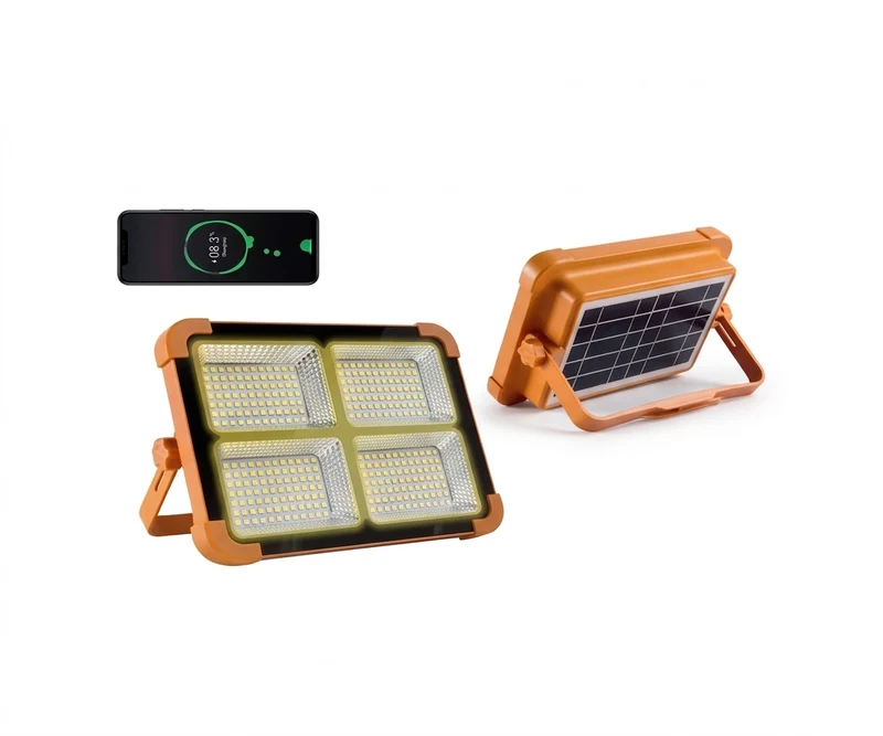 Reflector Solar LED Powerbank Luz de Emergencia y Cargador Portátil