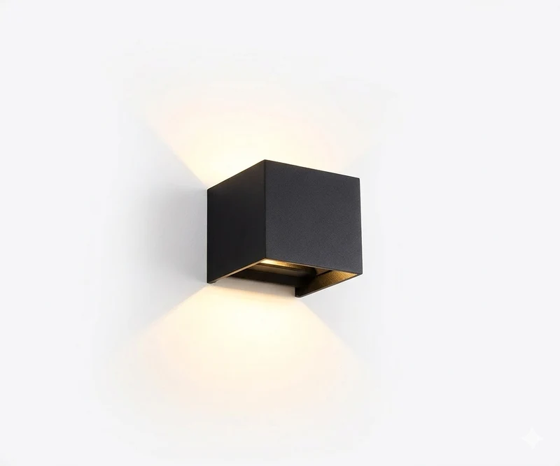Aplique de Pared Cúbico Bidireccional Iluminación de Acento LED