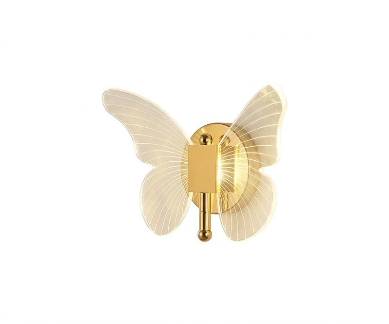 Aplique de Pared Mariposa LED Diseño Minimalista Dorado