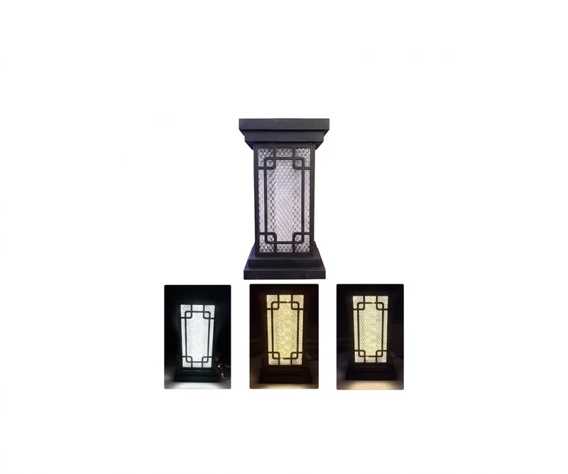 Aplique de Pared Exterior Pagoda Cristalina (LED Tricolor)