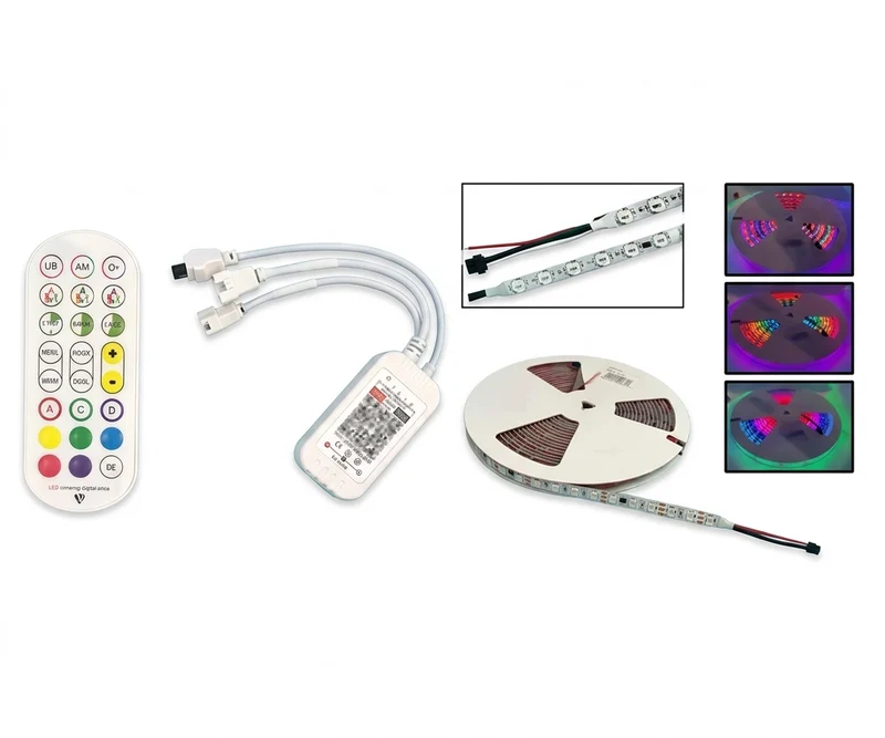 KIT Cinta LED Digital Pixel 10 METROS (Efectos de Movimiento - 24V)