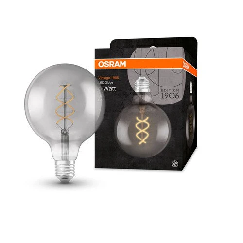 OSRAM Vintage 1906® GLOBO LED Lampada (ex 15W) 5W / 1800K Bianco caldo E27 Vetro fumé, E27