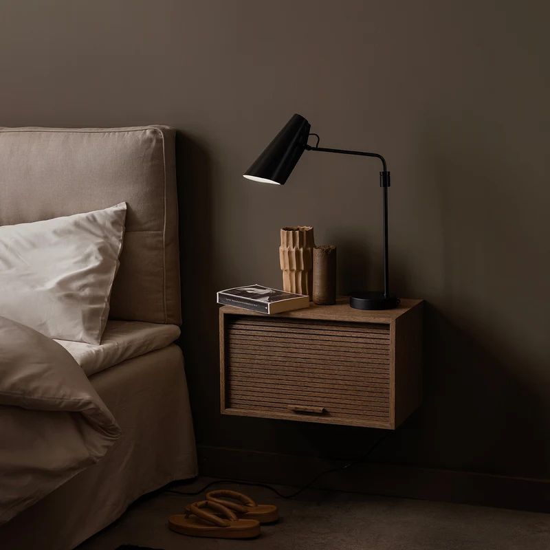 BIRDY SWING - Lampe à poser en aluminium, style vintage