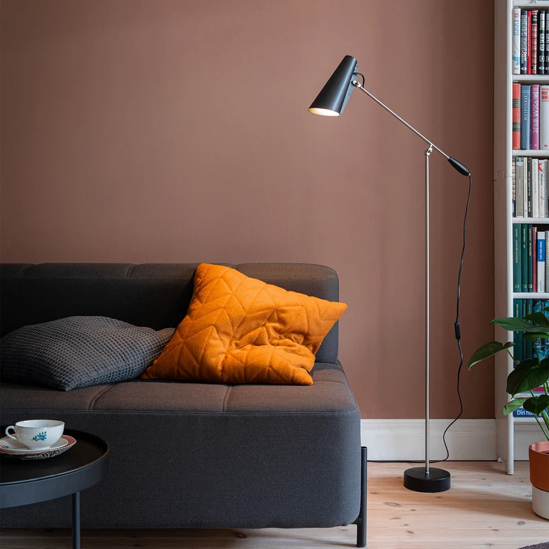 BIRDY - Lampadaire en aluminium et laiton, style industriel