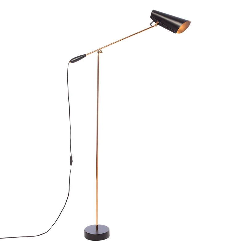 BIRDY - Lampadaire en aluminium et laiton, style industriel