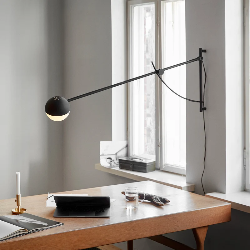 BALANCER - Applique murale en acier noir, style industriel