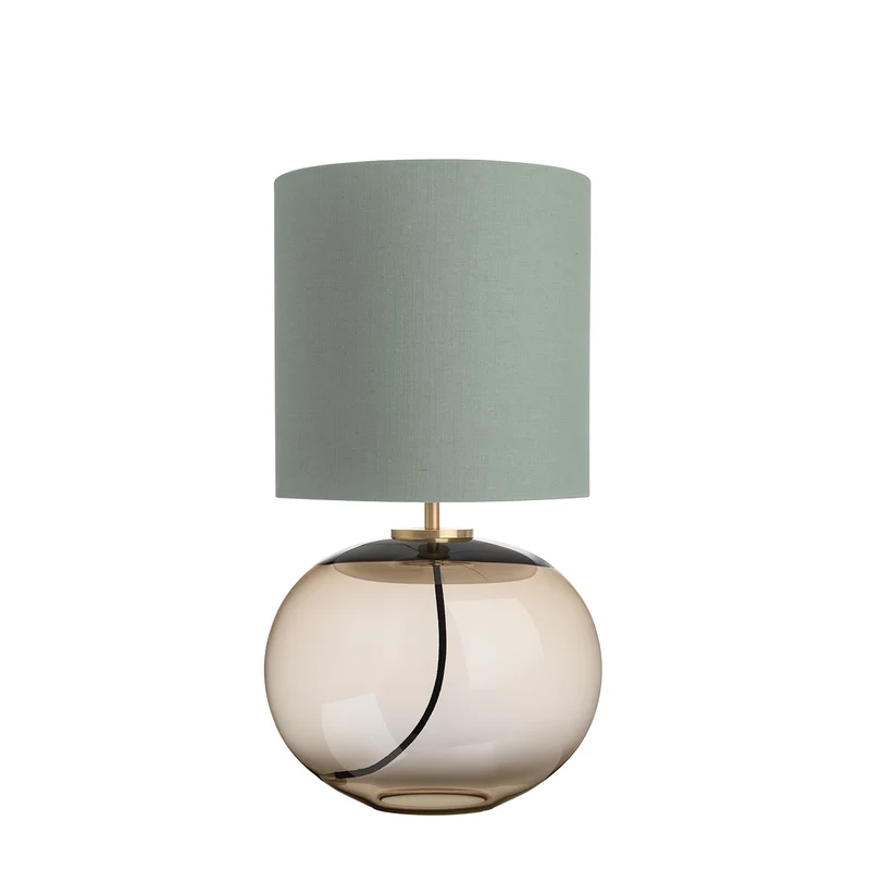 SENJA - Lampe à poser en verre soufflé et textile, style scandinave