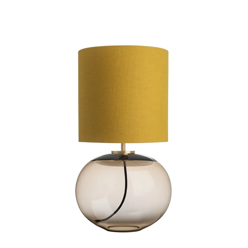SENJA - Lampe à poser en verre soufflé et textile, style scandinave