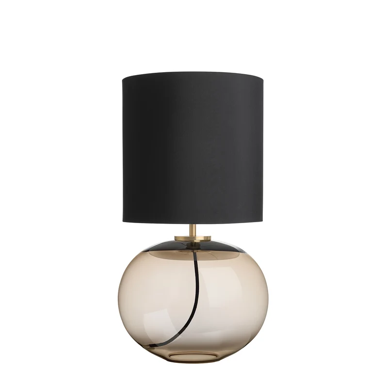 SENJA - Lampe à poser en verre soufflé et textile, style scandinave