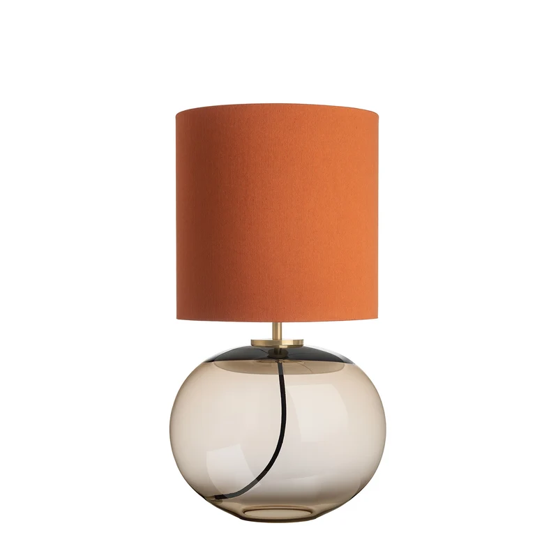 SENJA - Lampe à poser en verre soufflé et textile, style scandinave